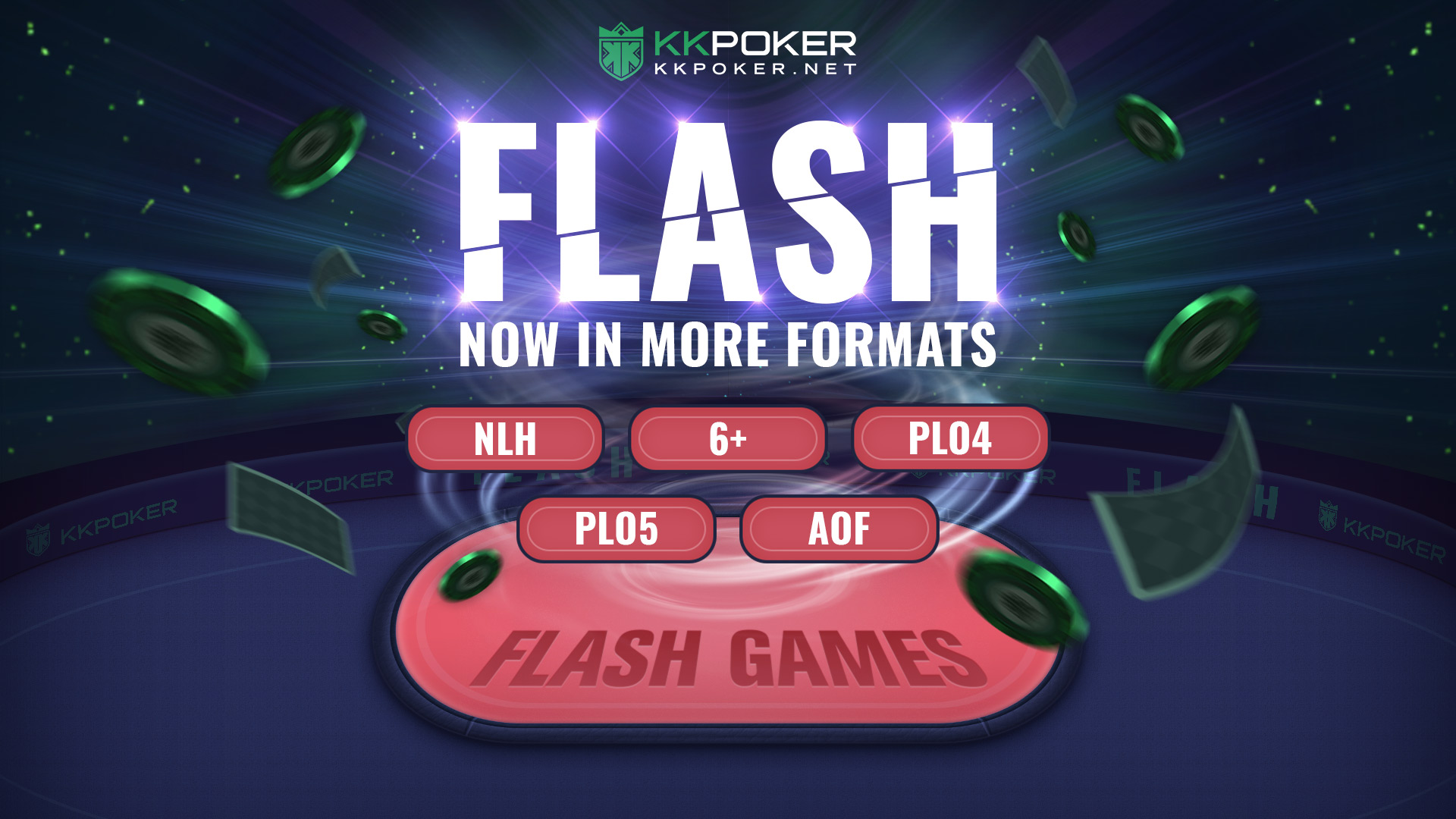 FLASH is KKPoker's fastest cash game poker format and allows you to pl...